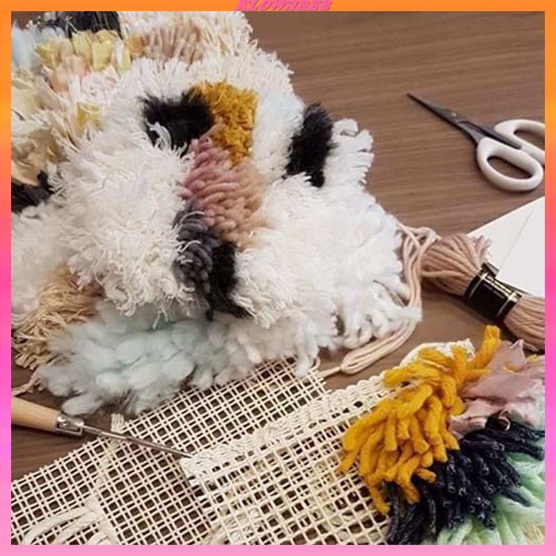 1x1.5m Lưới Móc Vải Móc Tự Làm Thảm Canvas