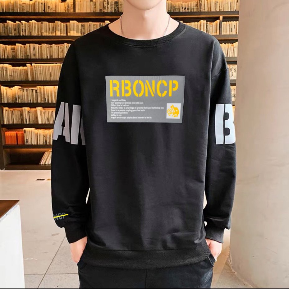 Áo thun nam tay dài màu nâu họa tiết 3 gạch trước ngực thu đông unisex sweater cao cấp giá rẻ