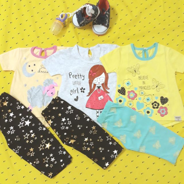 Set 3 bộ đồ lửng bé gái