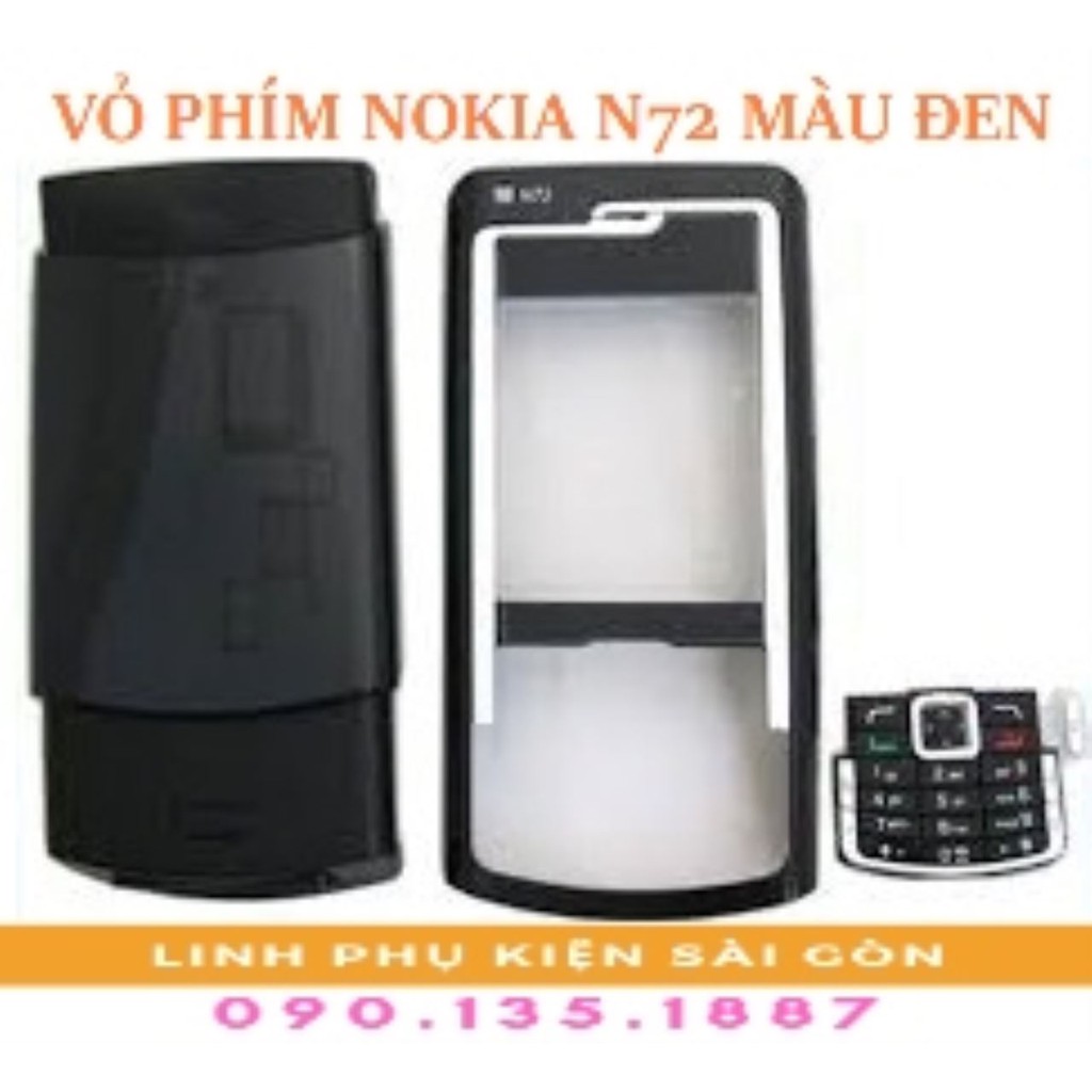 VỎ PHÍM NOKIA N72 MÀU ĐEN