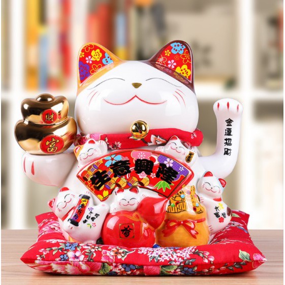 Mèo Thần Tài Vẫy Tay Cao 20 cm 🎁FREESHIP🎁 Mèo Chiêu Tài Nhật Bản -Mèo cầu tài lộc May Mắn