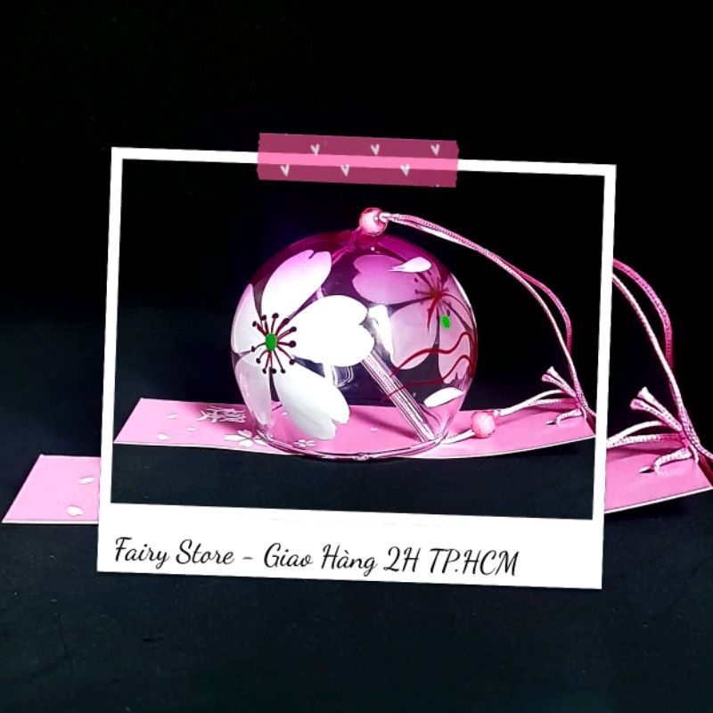 Chuông Gió Thủy Tinh Hoa Anh Đào Full