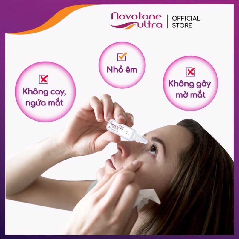 Dung dịch nhỏ mắt nước mắt nhân tạo Novotane ultra