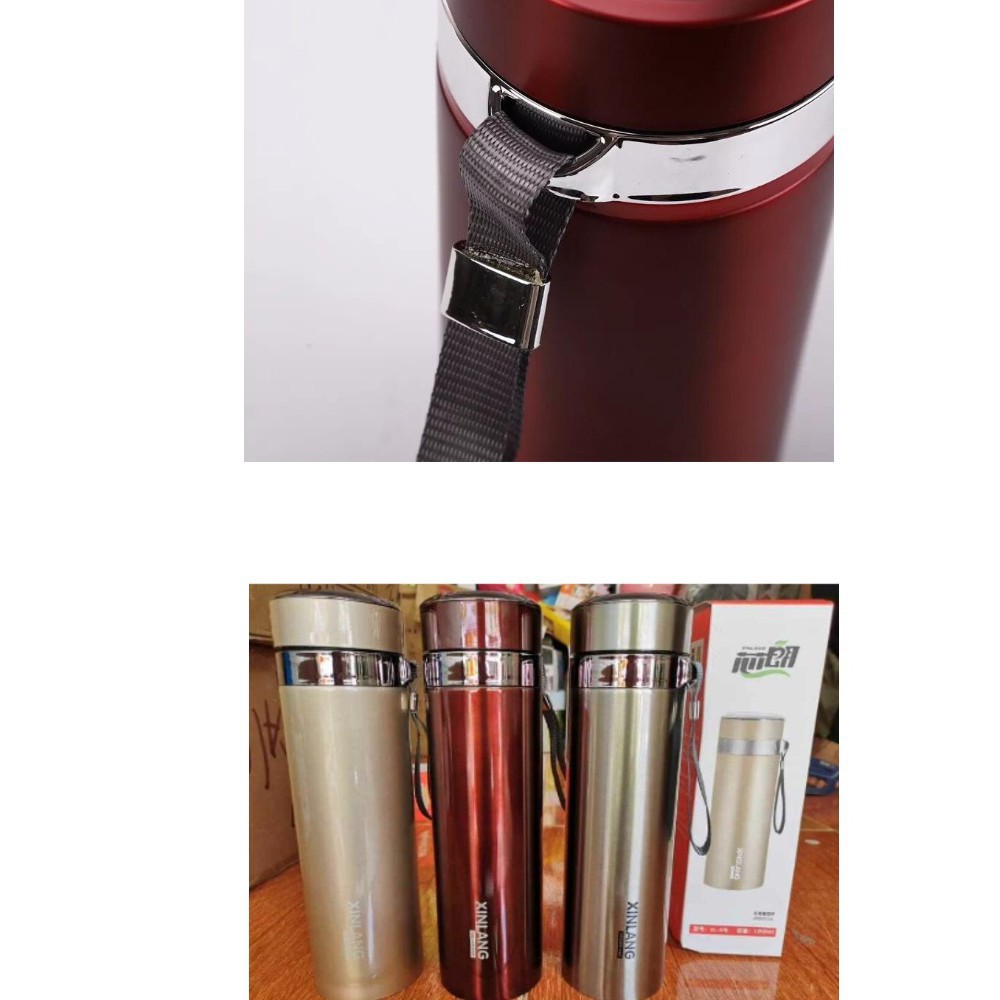 [Hàng Loại 1]Bình Giữ Nhiệt Inox 1200ml Hàng Cao Cấp Có gương trên nắp bình