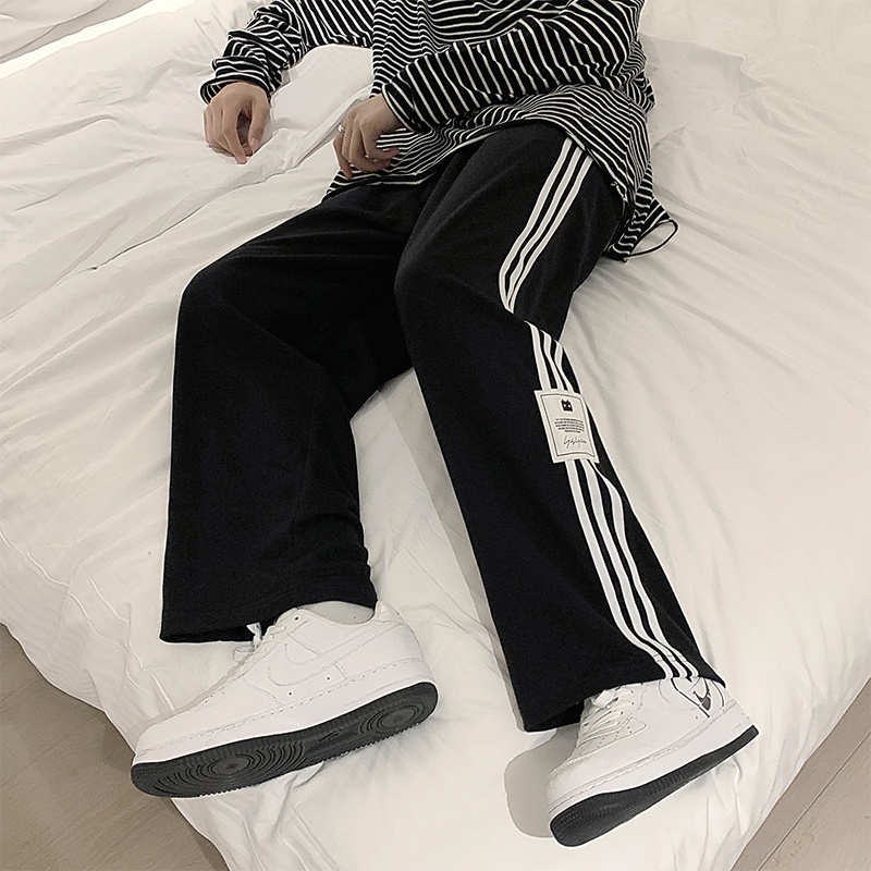 Quần Nam Nữ Unisex Dáng Đứng Form Thụng Phối Ba Đường Kẻ Thời Trang Zenkonu QUAN NAM 107