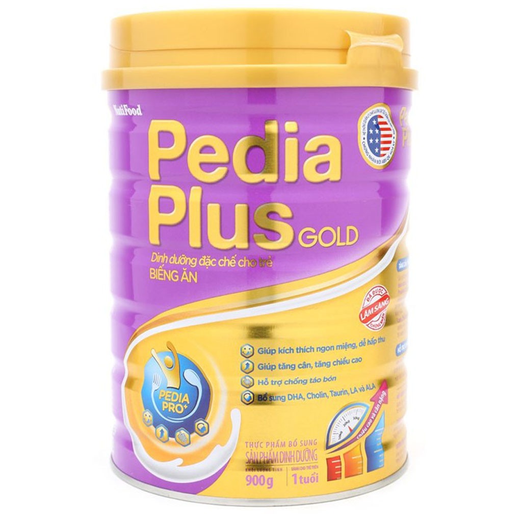 [CHÍNH HÃNG] Sữa Bột Nutifood Pedia Plus Gold Hộp 900g (Cho bé 1-10 tuổi)