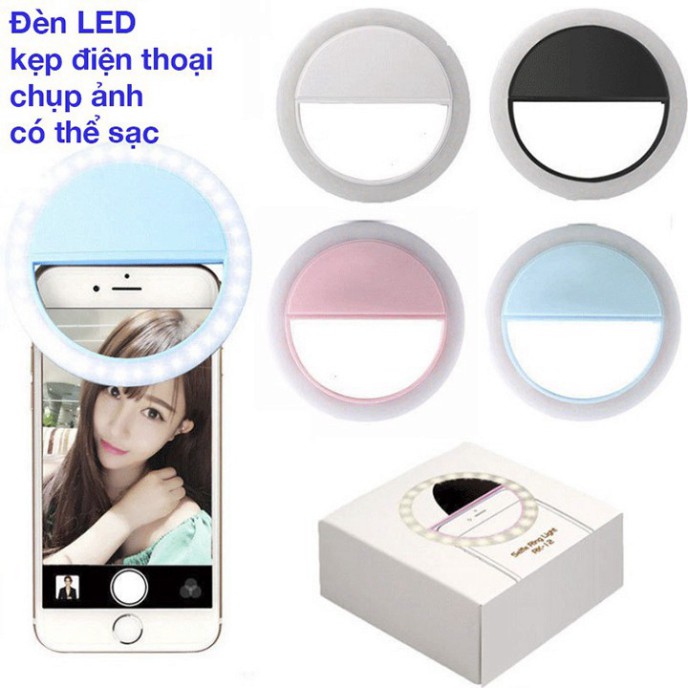 Đèn selfie hỗ trợ chụp ảnh cực đẹp,Đèn vòng LED GOOJODOQ có kẹp hỗ trợ chụp ảnh selfie cho điện thoại 5centimet