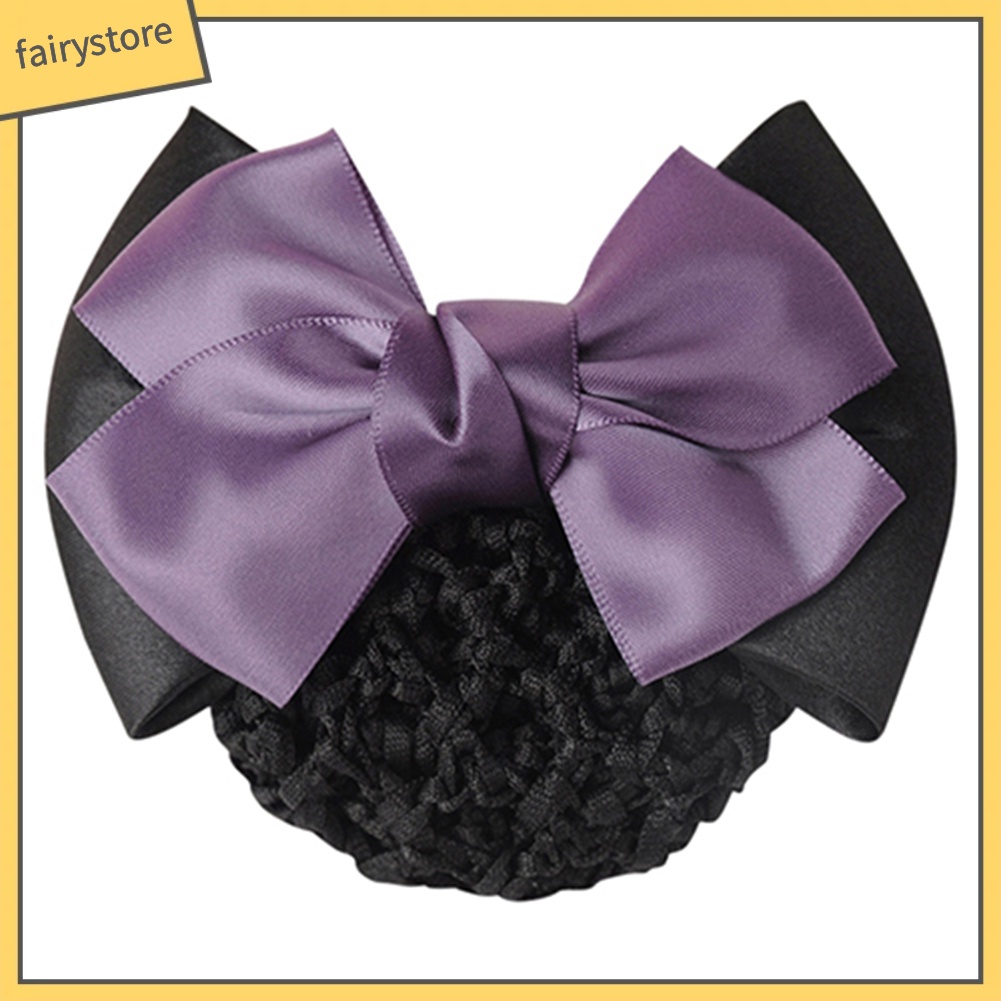 Kẹp lưới búi tóc đính nơ thời trang nữ tính