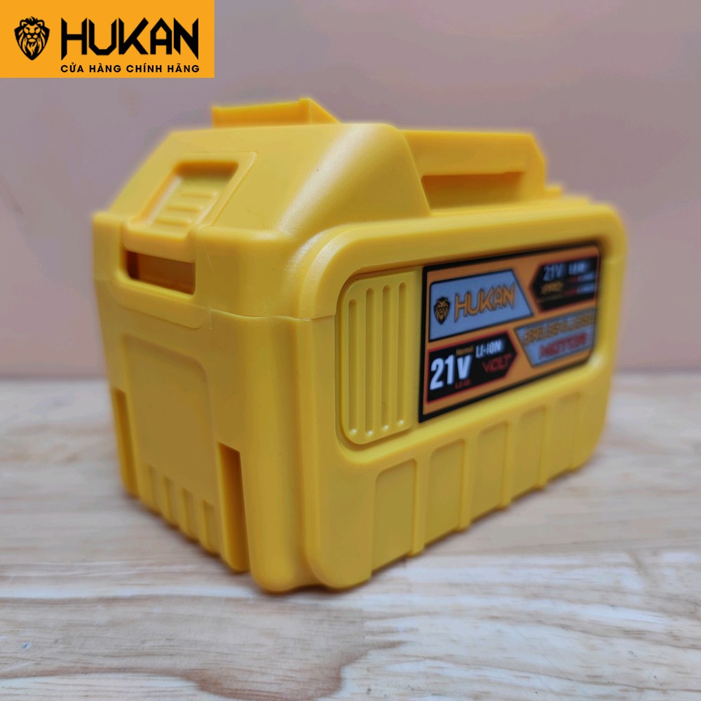 Pin HUKAN 15cell 21V 6Ah Li-ion dung lượng cao chân pin phổ thông cho dòng máy khoan X1 X6 X7 X8 X9 AG-PR99 cưa máy