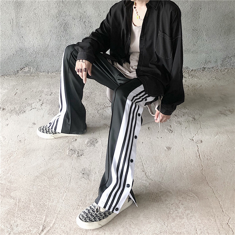 Quần Dài Ống Rộng Kẻ Sọc Trắng Đen Thời Trang | BigBuy360 - bigbuy360.vn