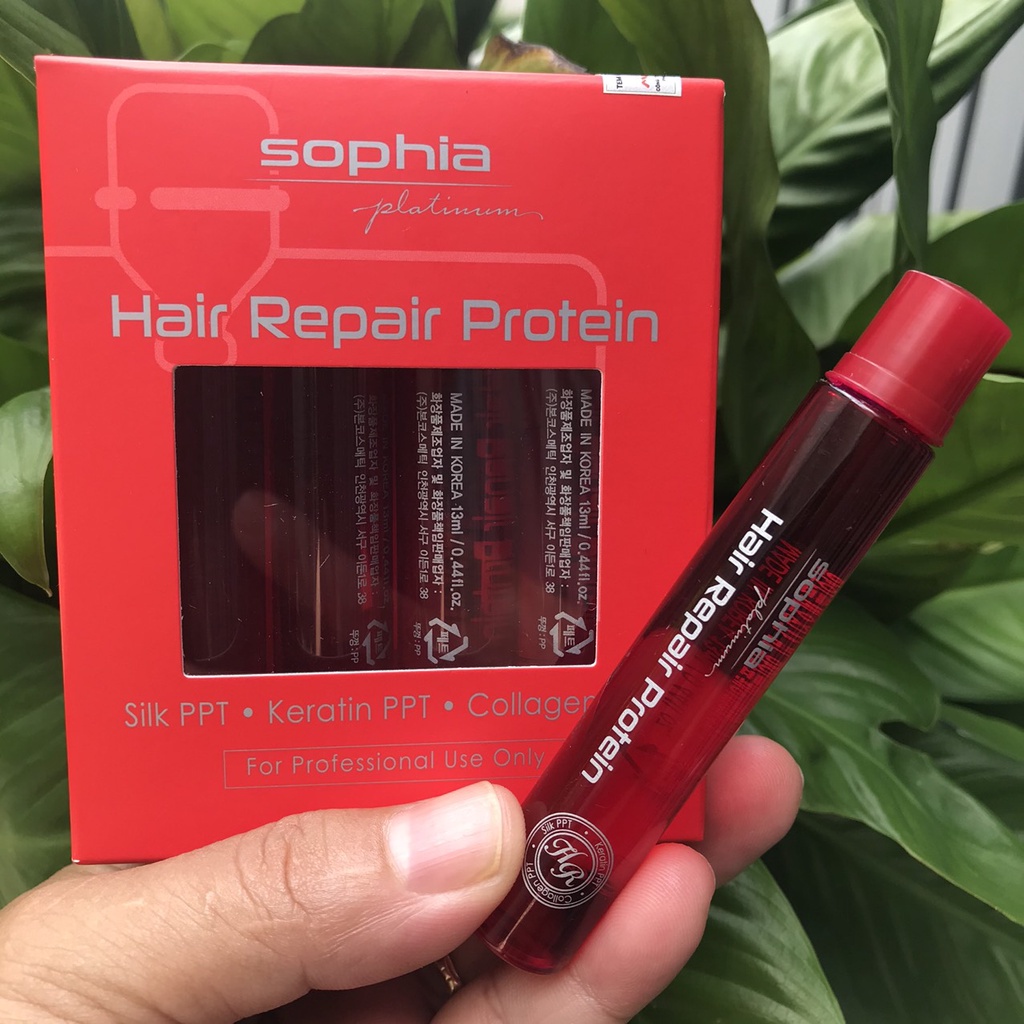 Mặt nạ Ủ tóc, huyết thanh dưỡng tóc Protein phục hồi hư tổn Sophia Platinum Hair Repair Protein