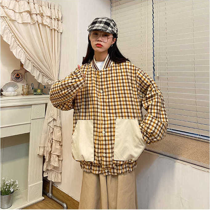 Áo Khoác Bóng Chày Nữ Dáng Rộng Phong Cách Hàn Quốc | BigBuy360 - bigbuy360.vn