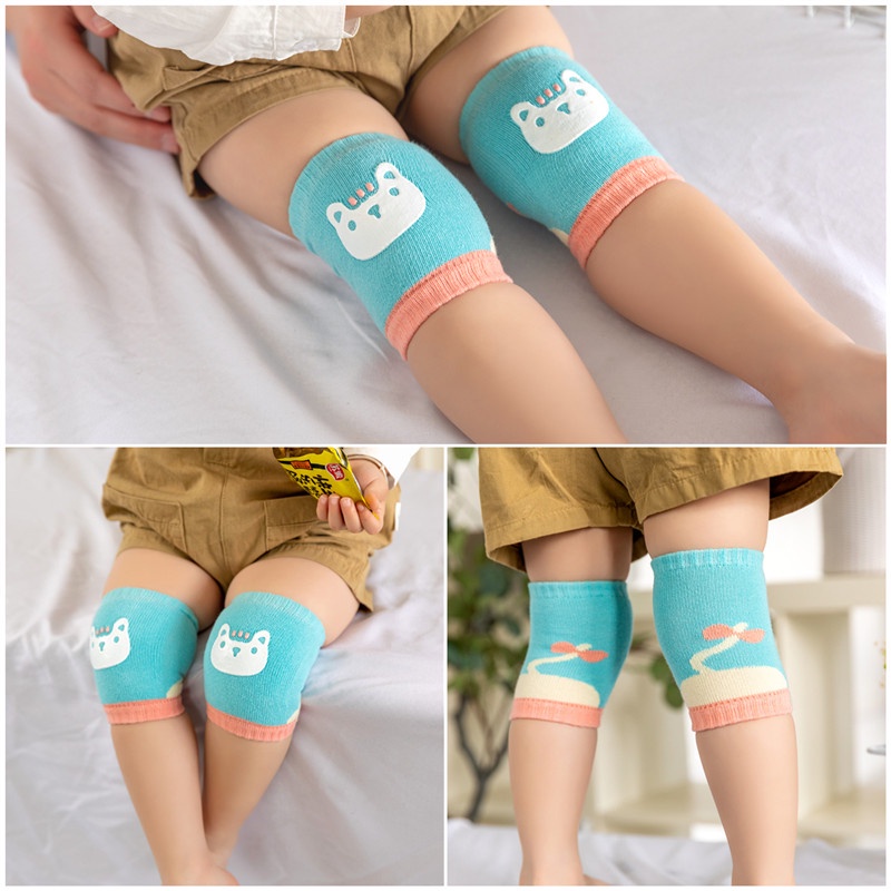 Đệm Bảo Vệ Đầu Gối Màu Tương Phản Họa Tiết Hoạt Hình Cho Bé