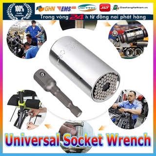 Bộ 2 cờ lê đầu khẩu tuýp vặn ốc vít đa năng lắp máy khoan 7-19mm