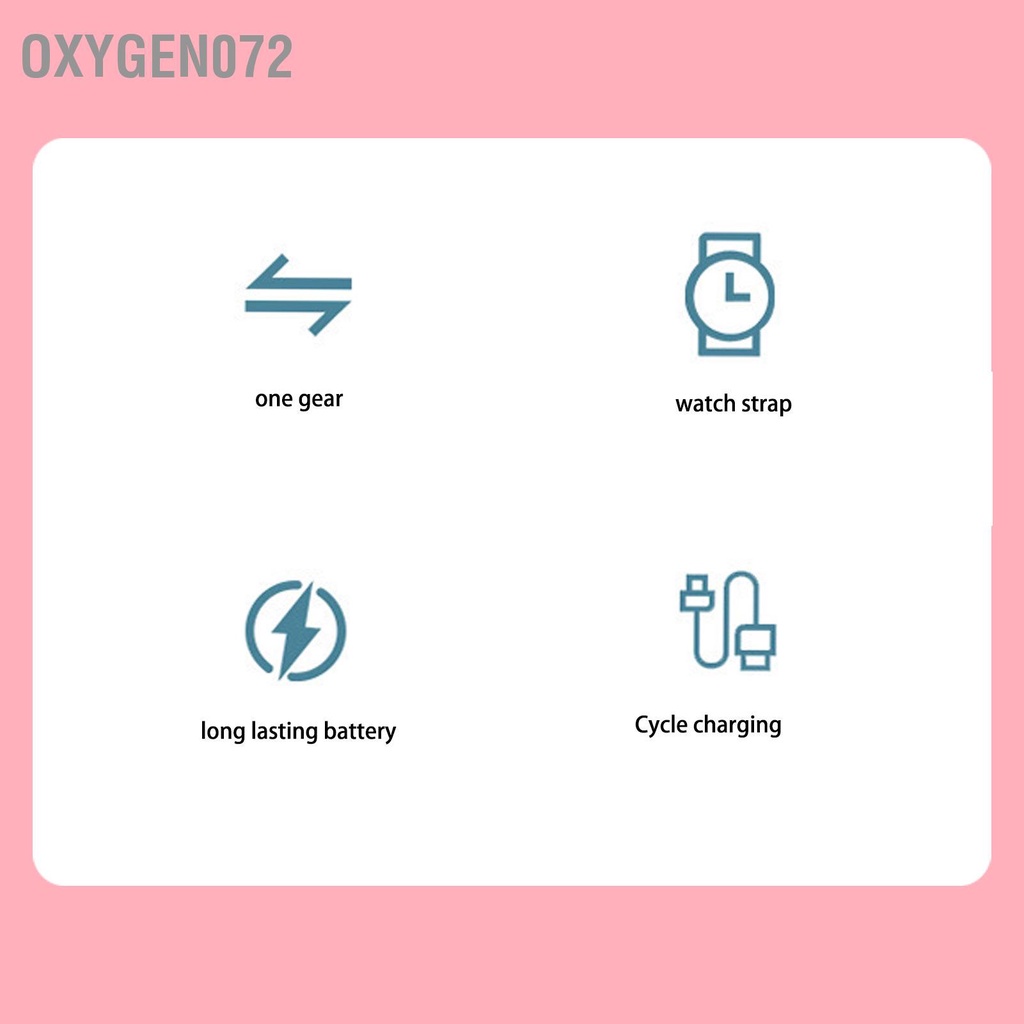 ♥ Oxygen072 Quạt Đồng Hồ Sạc USB Tai Gấu Dễ Thương Phim Hoạt Hình Di Động Dây Đeo Cổ Tay Nhỏ Mát