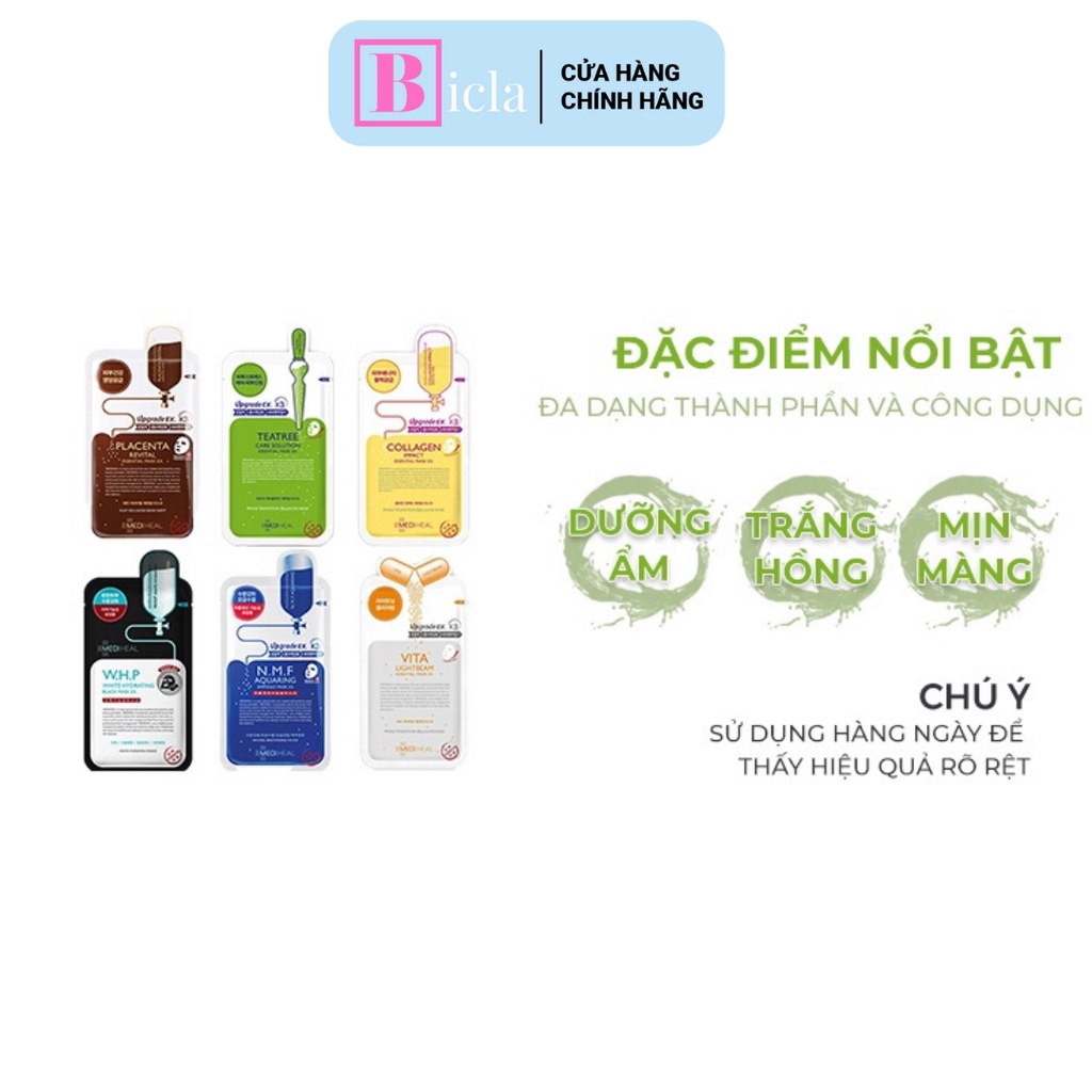 Mặt nạ Mediheal hàn quốc mask vita placenta collagen aquaring cấp nước essential teatree