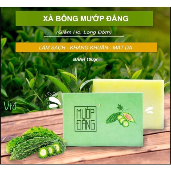 Xà Bông Mướp Đắng Kháng Khuẩn &amp; Giảm Mụn Lưng Hết Viêm Chân Lông, Rôm Sảy, Dị Ứng Viêm Da Cơ địa,…Nguồn Gốc Thiên Nhiên