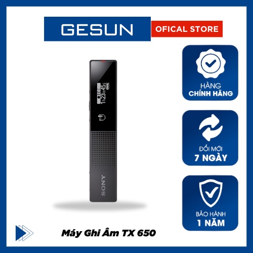 Máy ghi âm mini Sony nhập khẩu ICD-TX650 16GB - BẢO HÀNH CHÍNH HÃNG
