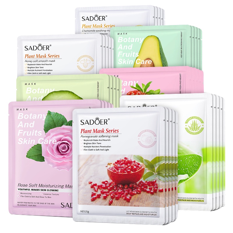 Mặt Nạ Dưỡng Da Ngăn Lão Hóa, Bổ Sung Collagen, Đều Màu Da chiết xuất thiên nhiên SADOER 25g - mask nội địa Trung