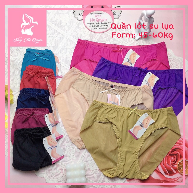 Quần lót nữ su đúc lụa Spinrg cao cấp, không viền nâng mông kháng khuẩn co giãn thoải mái lên form đẹp