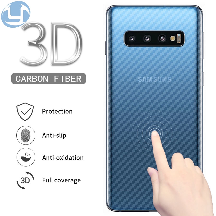 Set 5 Miếng Dán Carbon Bảo Vệ Mặt Sau Điện Thoại Samsung S10 S8 S9 Plus S10E S7Edge Note 8 9 10