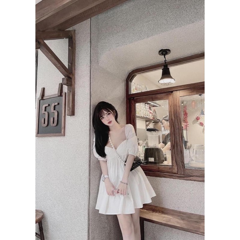 [Mã FAGREEN1505 giảm tới 30K đơn 99K] VÁY BABYDOLL XẾP LY NGỰC | BigBuy360 - bigbuy360.vn