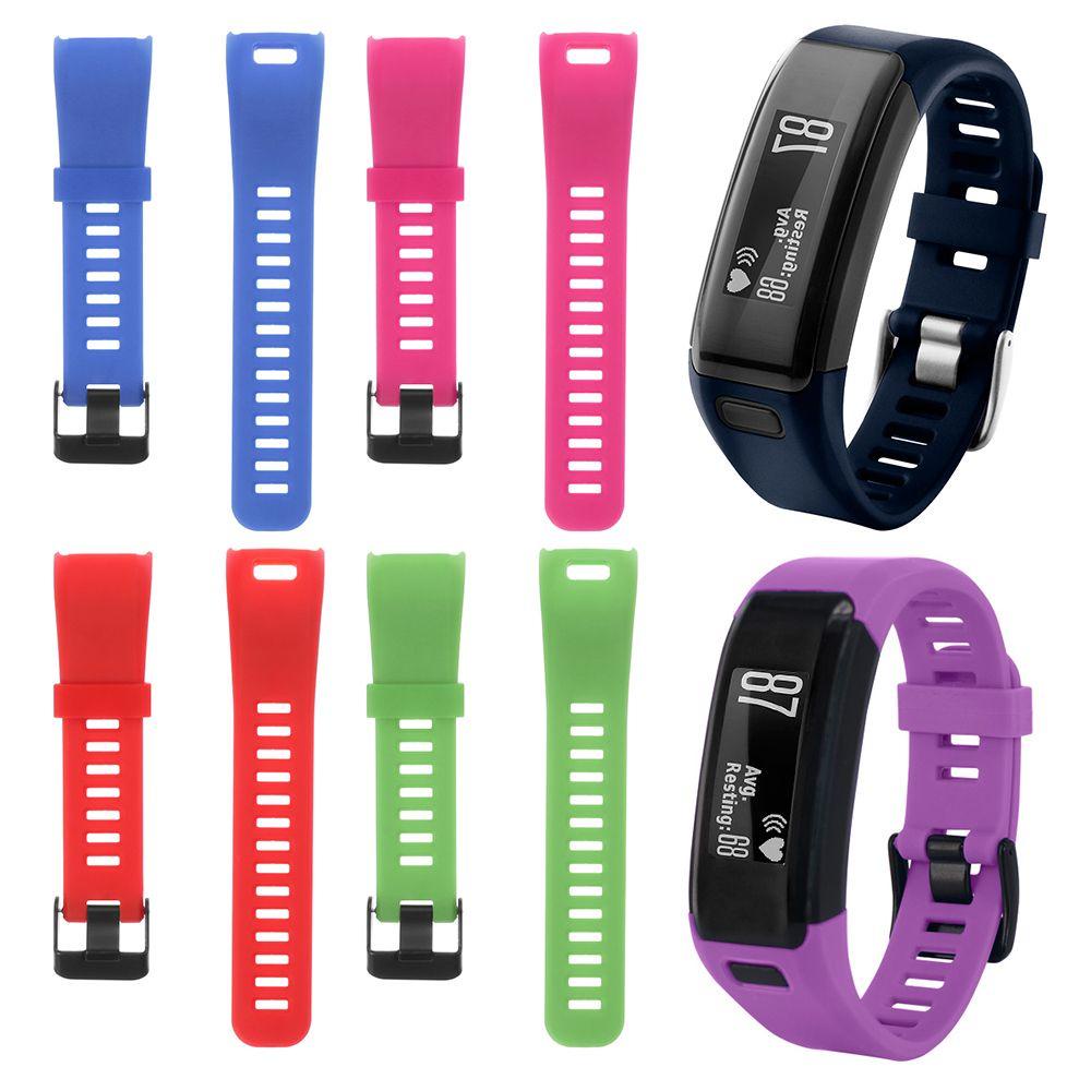 GOGOUP Dây Đeo Thay Thế Chất Liệu Silicon Màu Trơn Cho Garmin Vivosmart HR