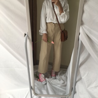 Áo ulzzang sơ mi tay bồng