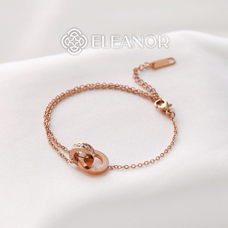 Lắc tay nữ Eleanor Accessories titan vòng móc nối kiểu dáng đơn giản phụ kiện trang sức đẹp