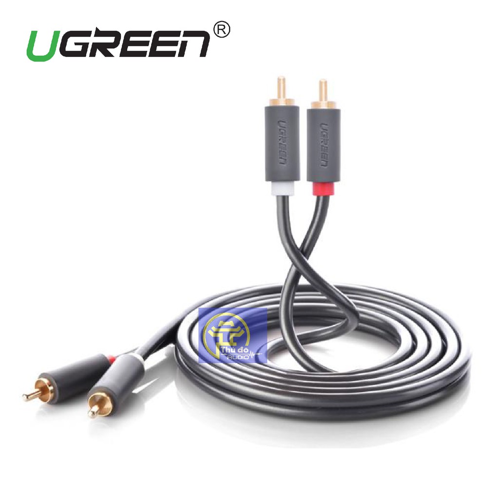 Cáp Audio 2 đầu AV/RCA bông sen hàng chính hãng UGREEN AV104 dài từ 1M-3M