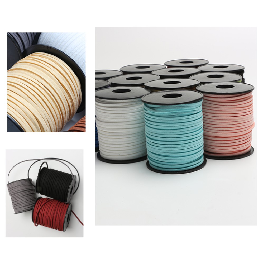 Cuộn Dây Da Lộn Dài 5 Yard Dày 3mm Dùng Làm Đồ Thủ Công