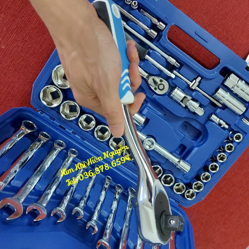 Bộ đồ nghề sữa chữa xe máy,oto 61 Chi Tiết của Hãng Goodking Đài Loan. Hàng chính hãng