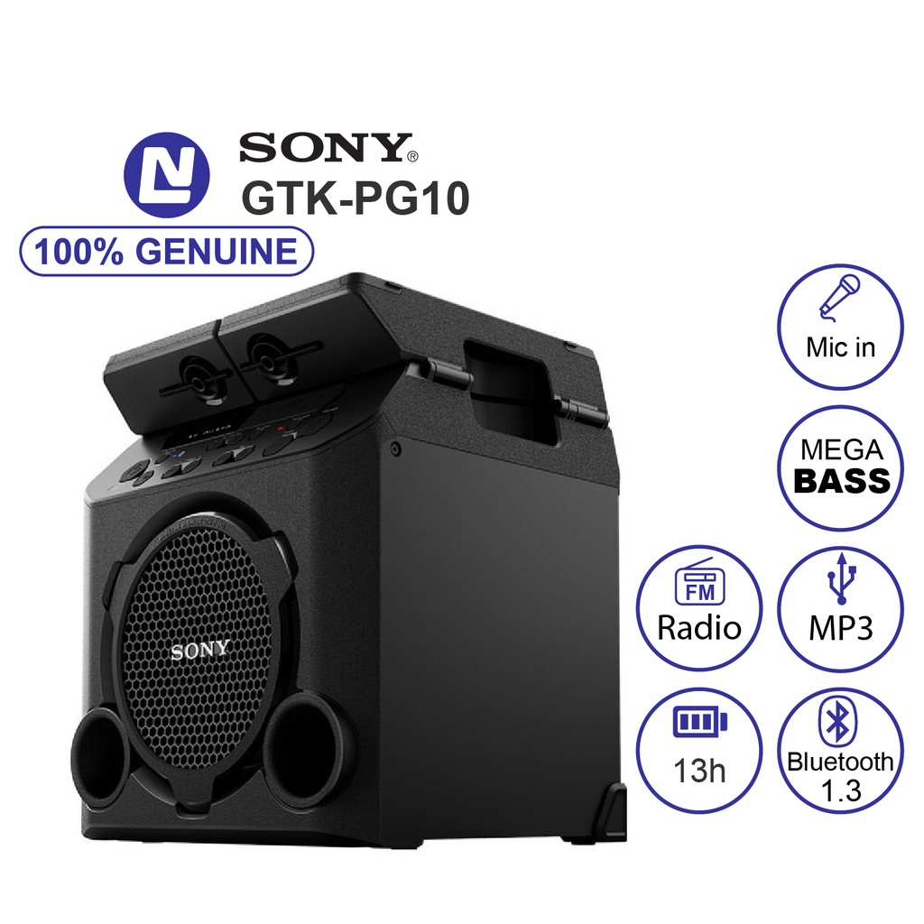 [Mã 44ELSALE1 giảm 5% đơn 3TR] New - Full box Sony GTK-PG10 - Hê thống âm thanh mạnh mẽ tích hợp Pin