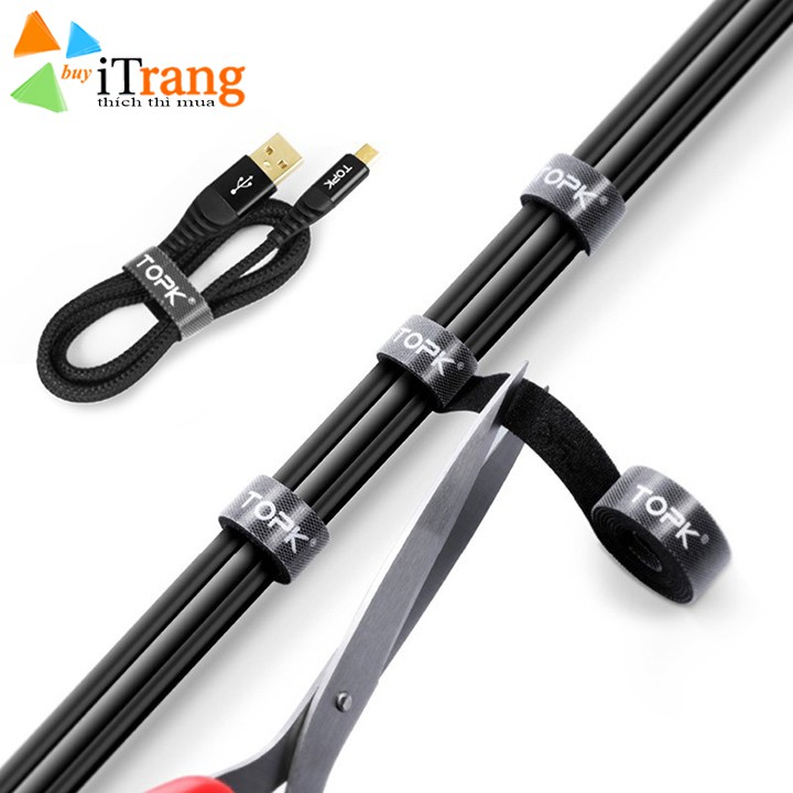 Dây đai quấn gọn cáp máy tính, cáp điện thoại, cáp điện | Dây khóa dán | BigBuy360 - bigbuy360.vn
