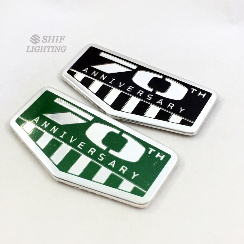 Miếng dán hình logo họa tiết chữ 70TH ANNIVERSARY làm bằng ABS trang trí xe hơi JEEP