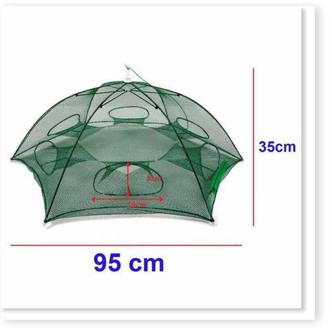 Lưới bát quái bắt tôm cá thông minh 8 cửa