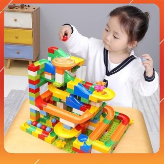Bộ xếp hình cầu trượt lego 206 miếng