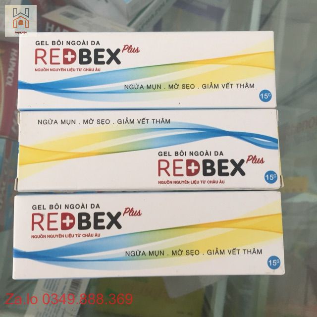 Gel Bôi Da Redbex Plus - Ngừa Mụn, Mờ Sẹo, Giảm Vết Thâm