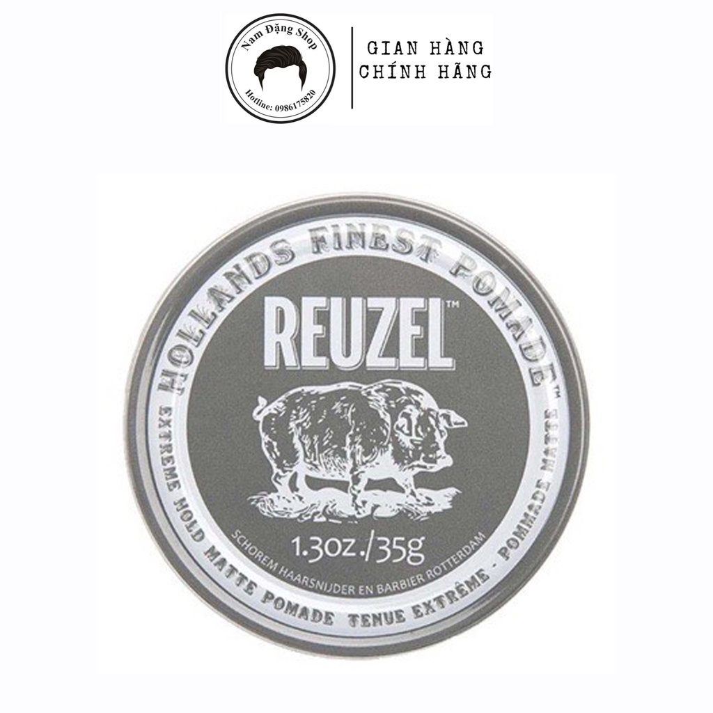 Pomade vuốt tóc Reuzel Extreme Hold Matte 35g Hà Lan