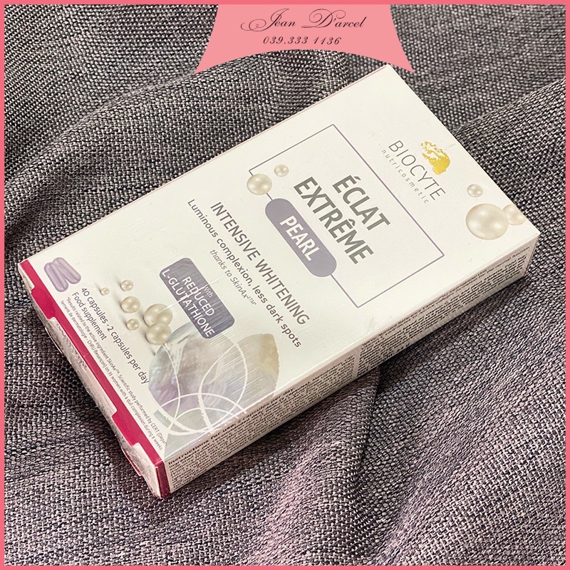 [CHÍNH HÃNG] Viên uống giúp giảm nám, trắng da-Biocyte- Éclat Extrême Pearl (2 vỉ/20 viên)