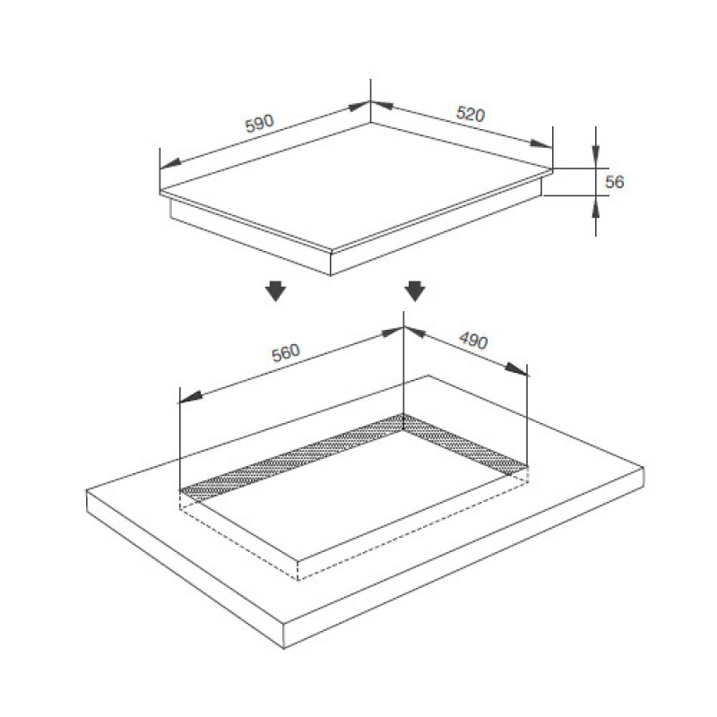 [Mã MUAB1300K Giảm 1,3tr] BẾP ĐIỆN TỪ ÂM MALLOCA 3 TỪ MH 5903 I