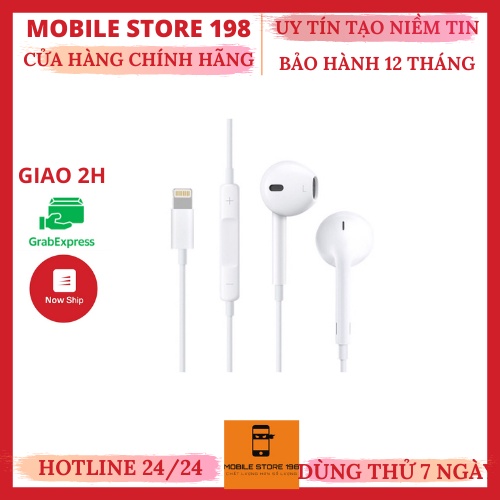 Tai nghe Lighting Cho  iPhone 7/7Plus/8/8Plus/X/XsMax/11/11Pro/11ProMax Apple EarPods lightning Bảo Hành 3Tháng