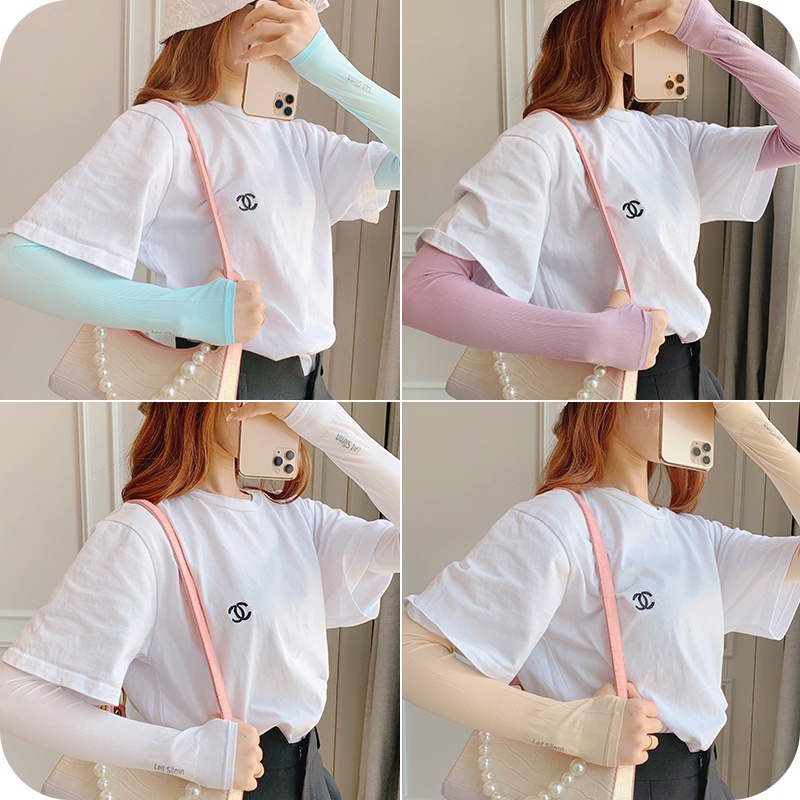 Găng ống tay chống nắng chất vải lụa mềm mại phong cách Hàn Quốc tiện lợi