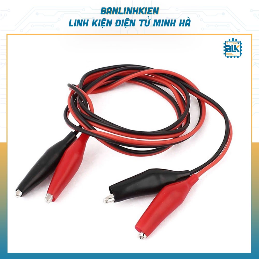 Dây Đầu Kẹp Cá Sấu 2 Dây 4 Đầu 1 Mét
