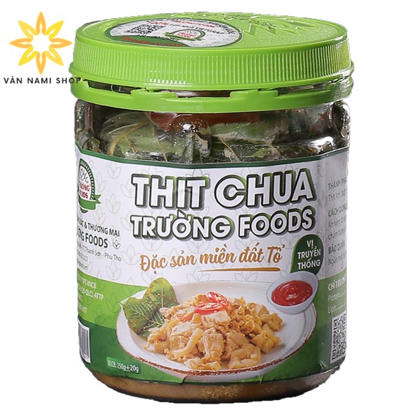 Thịt Chua Vị Truyền Thống Trường Foods Đặc Sản Thanh Sơn Phú Thọ Hộp 250 Gram