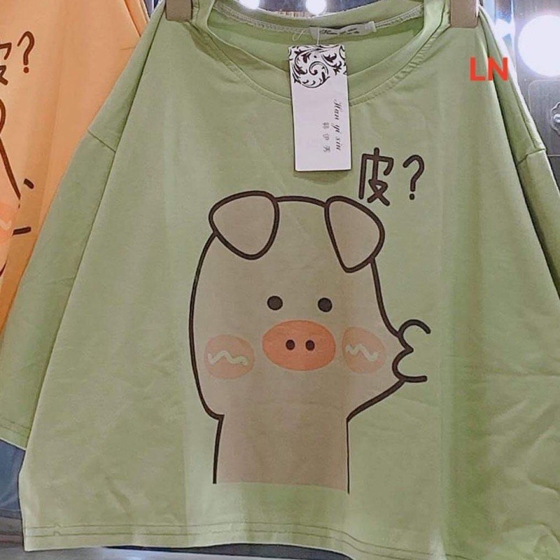 áo thun croptop lợn bị bẹo má Ln | BigBuy360 - bigbuy360.vn