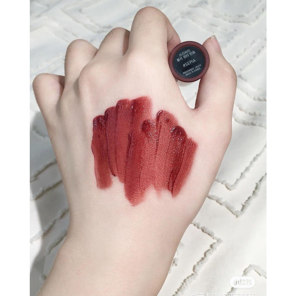 Son 3CE Blur Water Tint mã màu đỏ nâu gạch (sepia)