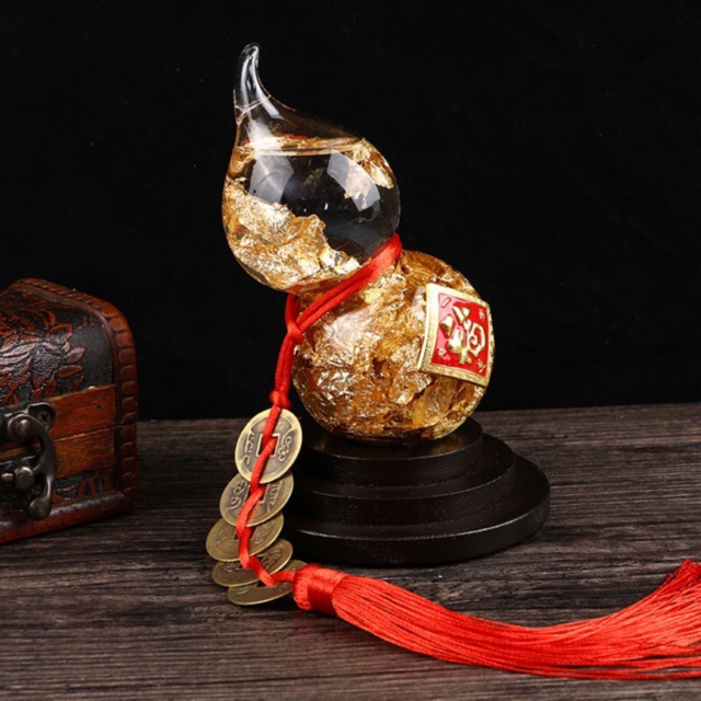 Hồ lô phong thuỷ vàng ( kèm hộp đỏ y hình )