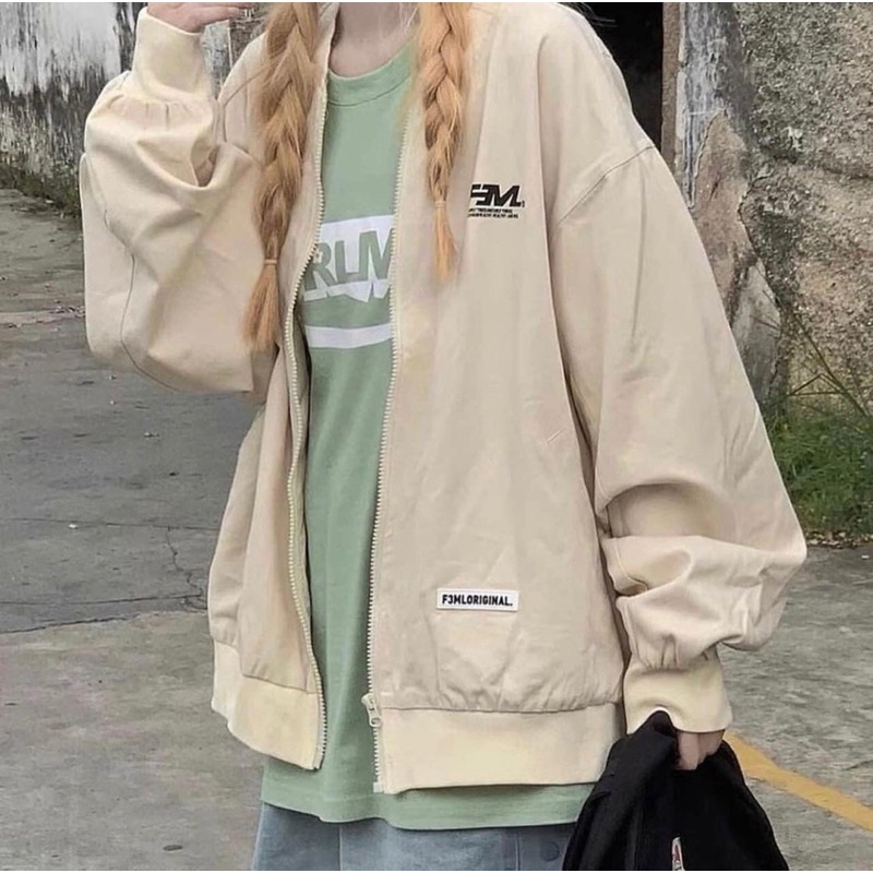 Áo bomber gió phong cách ulzzang ( 2 màu Đen , Be )