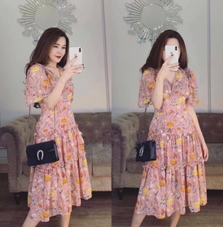 Vải voan hoa chuồn chuồn